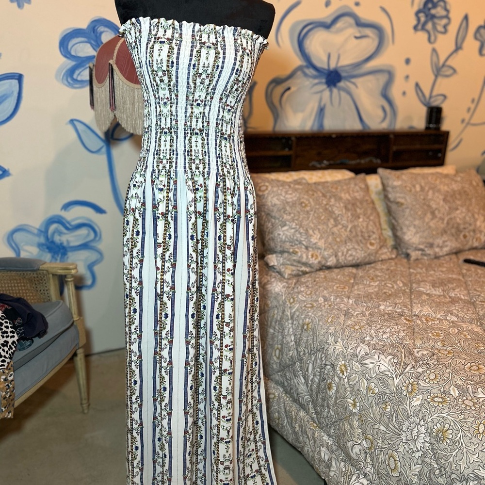 Loyd/Ford Palm Springs Strapless Floral Maxi Dress
